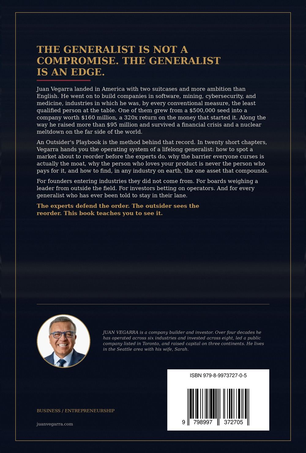 An Outsider's Playbook back cover