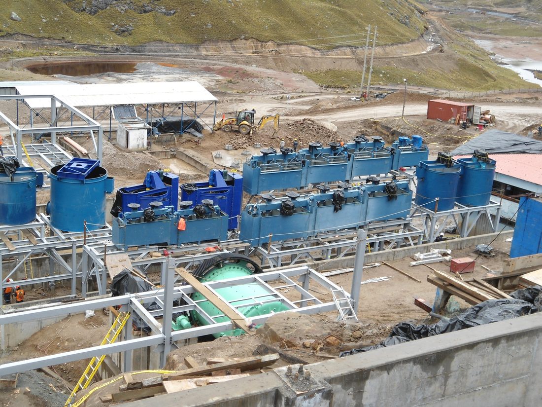Processing plant under construction in the Peruvian Andes